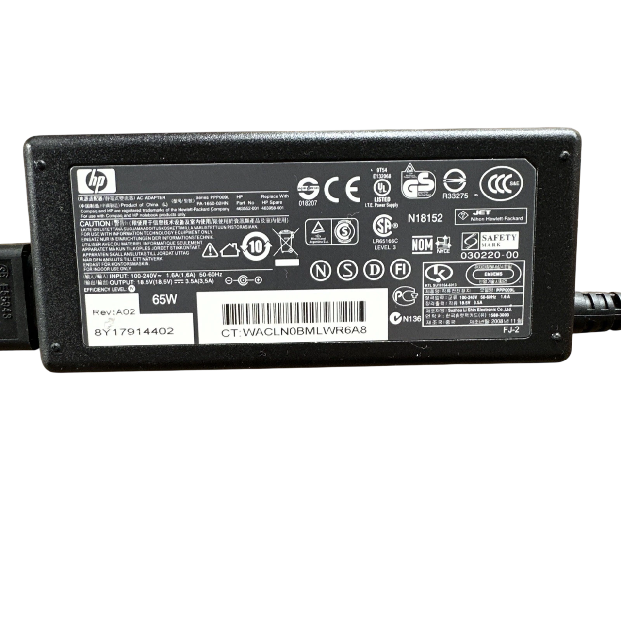 Fonte Notebook / Carregador HP Elitebook 840 G1 463552-001 - Imagem 3