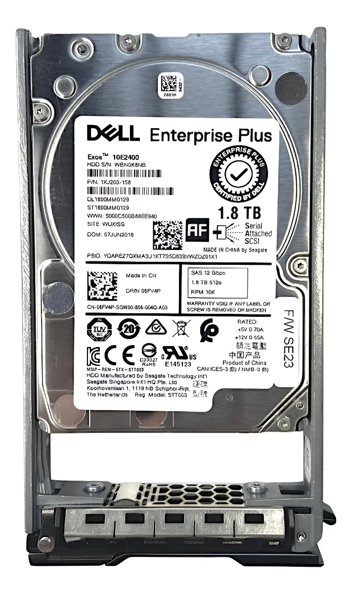 Hd Dell 1.8tb 10k Sas 2,5 12gbps Compellent 06fv4p seminovo