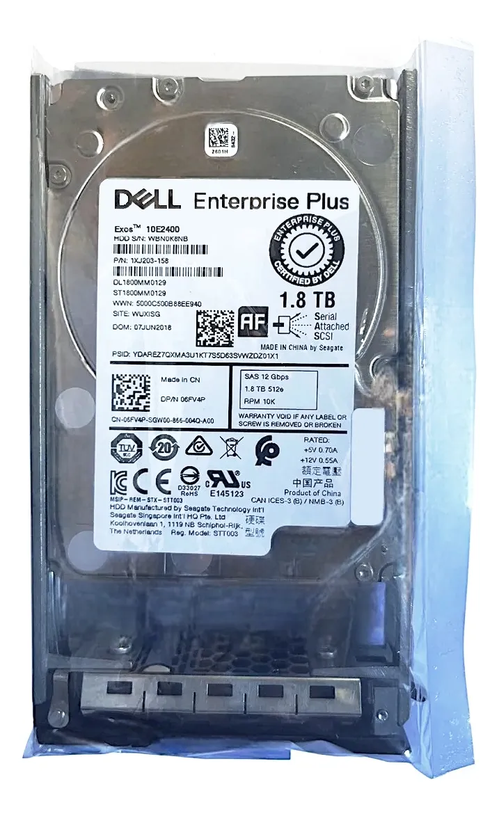 Hd Dell 1.8tb 10k Sas 2,5 12gbps Compellent 06fv4p seminovo - Imagem 4