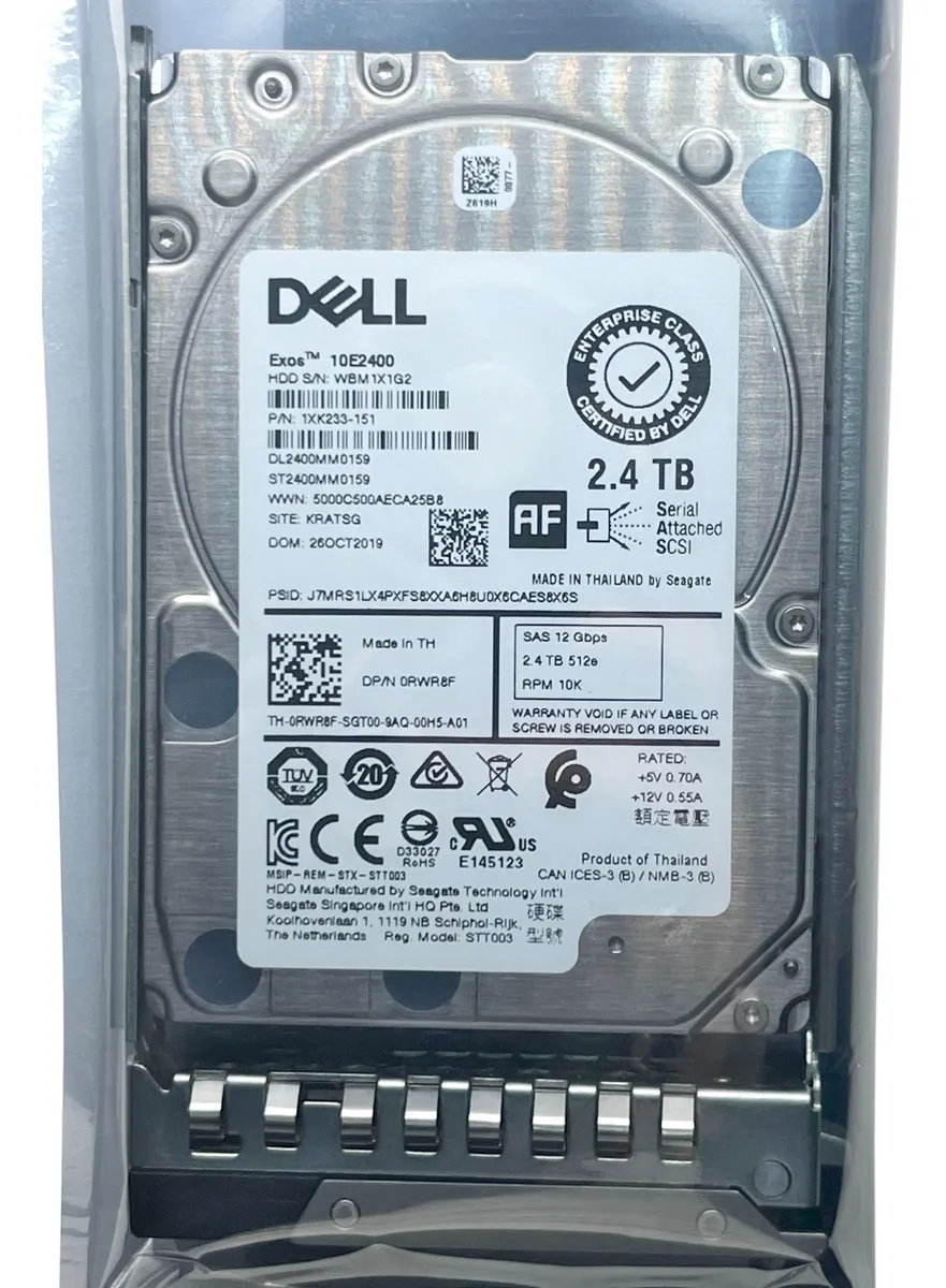 HD DELL 2.4TB 10K 2.5 SAS 12GB 0F9NWJ F9NWJ 0RWR8F RWR8F - Imagem 2