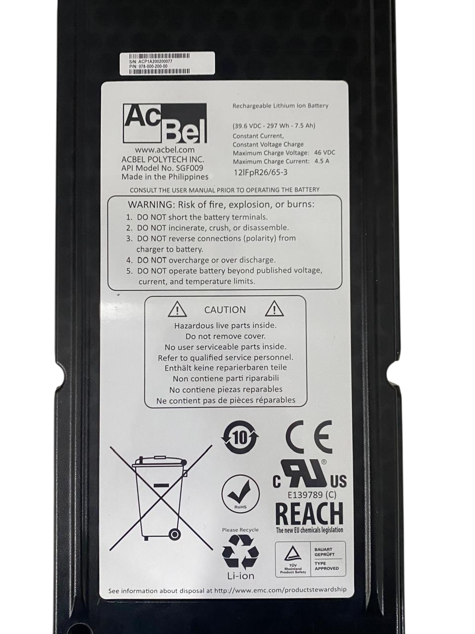 Bateria EMC SGF009 PowerMax 078-000-200 - Imagem 2