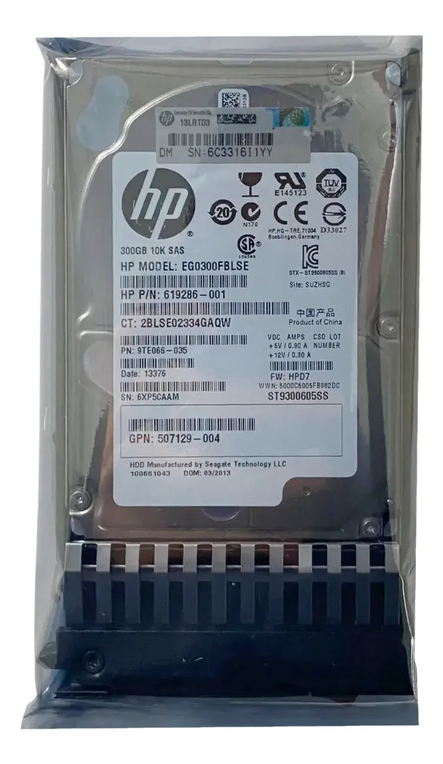 HD HP 300GB 10K 2,5 SAS 6GBPs 619286-001 - Imagem 3