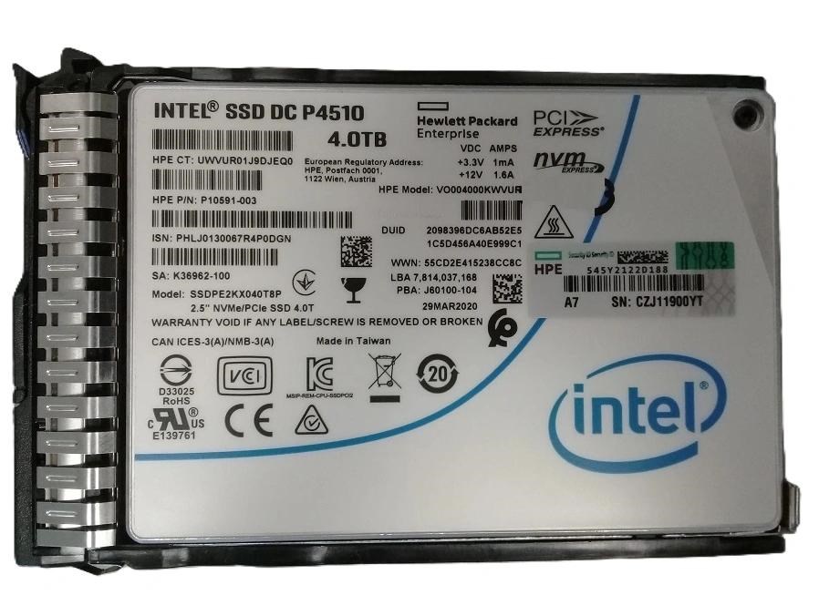 SSD HP P4510 4TB 2,5 NVMe PCIe 3.1 P13697-B21 P10591-003 - Imagem 2