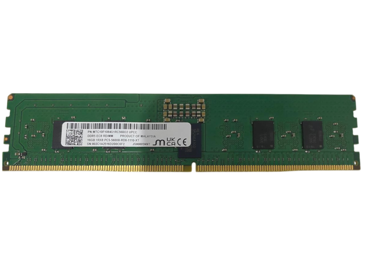 Memoria Micron 16GB DDR5-5600 RDIMM MTC10F1084S1RC56BD2 - Imagem 2