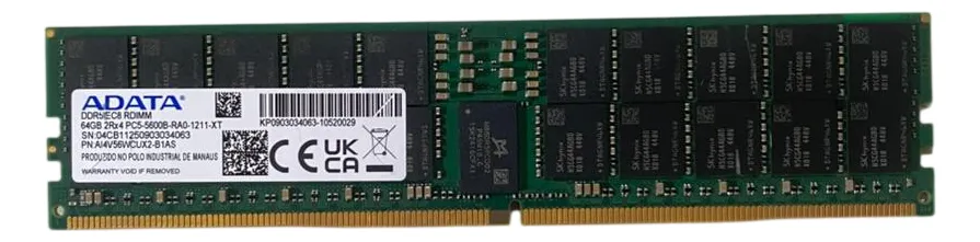 Memoria Adata 64GB DDR5-5600 RDIMM AI4V56WCUX2-B1AS - Imagem 3
