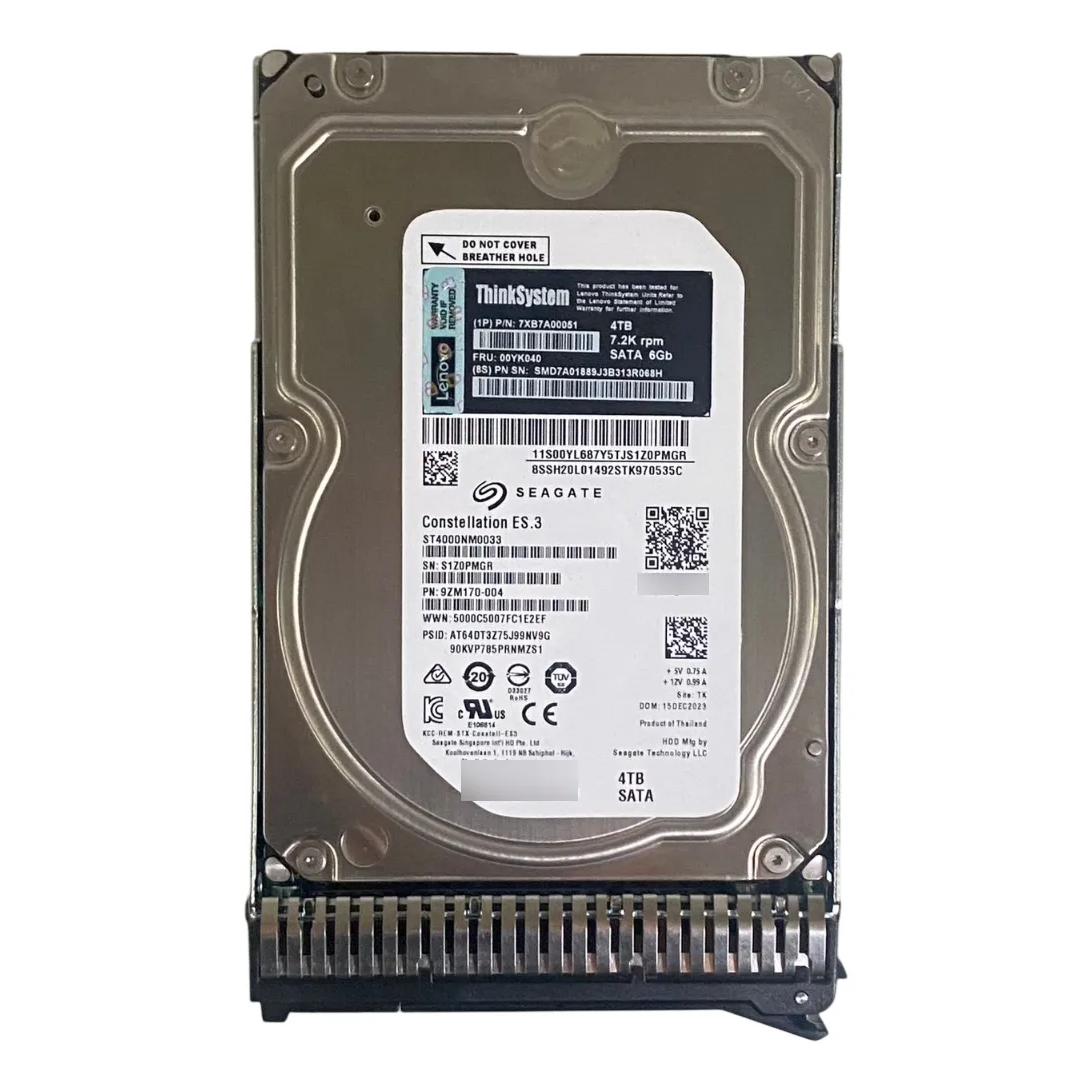 HD Lenovo 4TB 7.2K 3,5 SATA 6GBPs 00YK040 7XB7AA00051 NOVO - Imagem 2