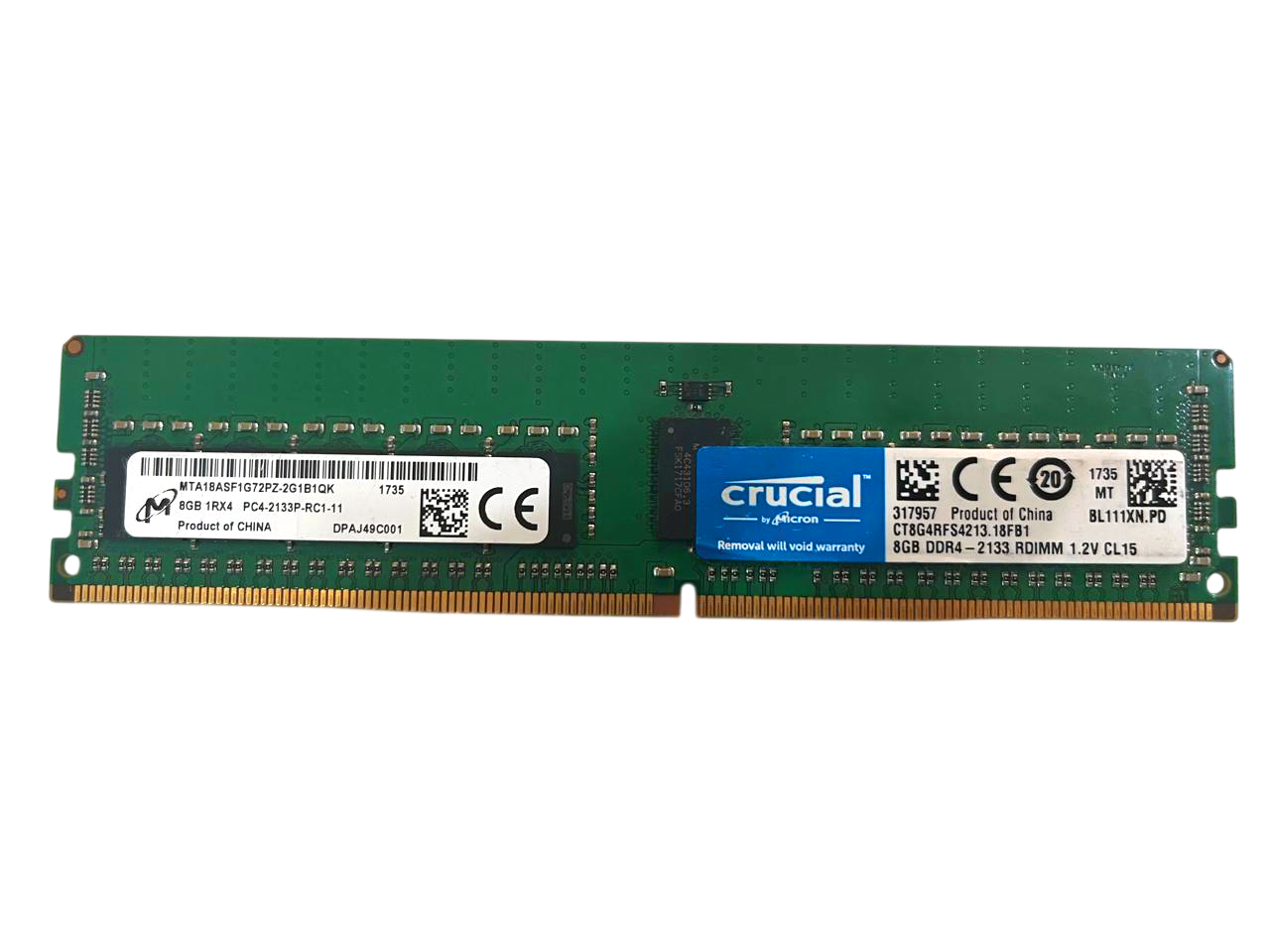 Memoria Crucial 8GB DDR4-2133 RDIMM CT8G4RFS4213 - Imagem 2