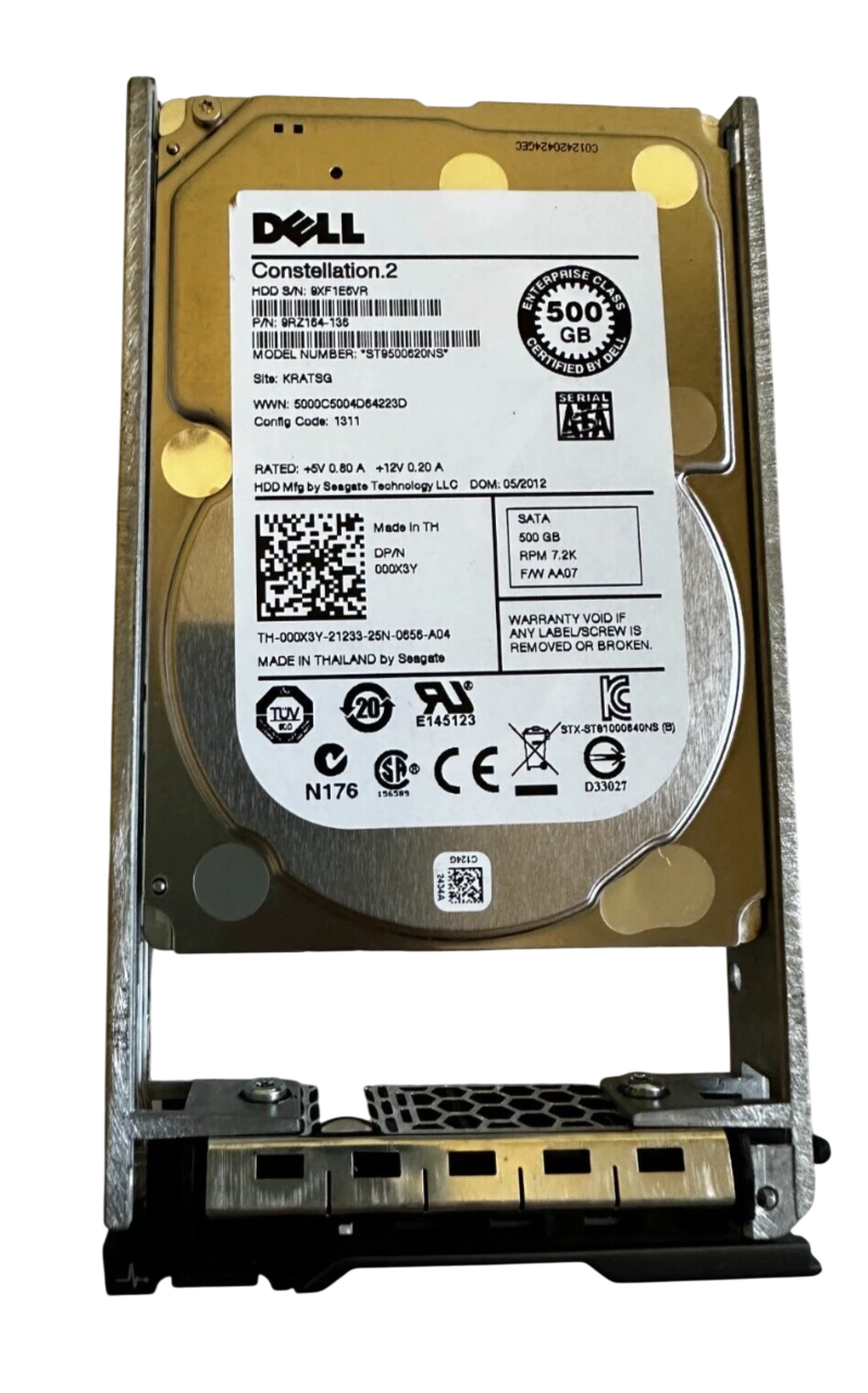 HD DELL 500GB 7.2K 2,5 SATA 6GBPs 000X3Y 00X3Y - Imagem 2