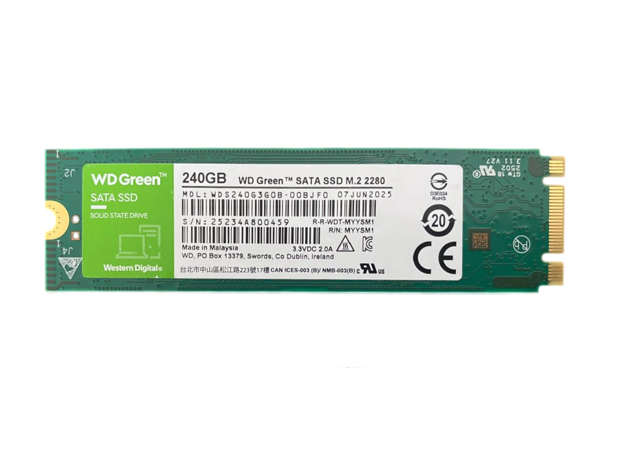 SSD WD Green 240GB M.2 SATA 6GB 2280 WDS240G3G0B NOVO - Imagem 2
