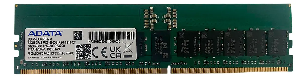 Memoria Adata 32GB 2RX8 DDR5-5600 RDIMM AI4V56WCTV2-B1AS - Imagem 2