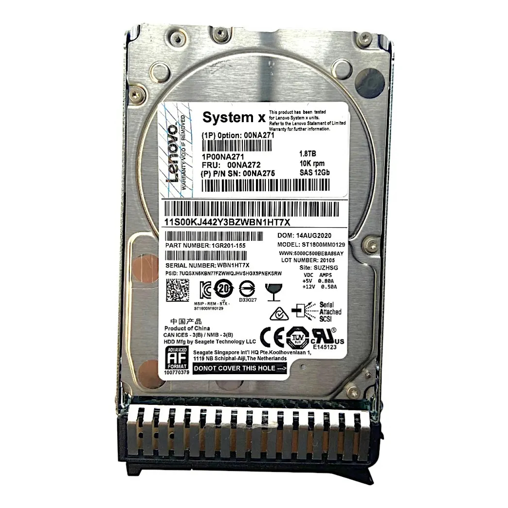HD IBM 1.8TB 10K 2,5 SAS 12GB 00NA271 00NA272 00NA275 NOVO - Imagem 2