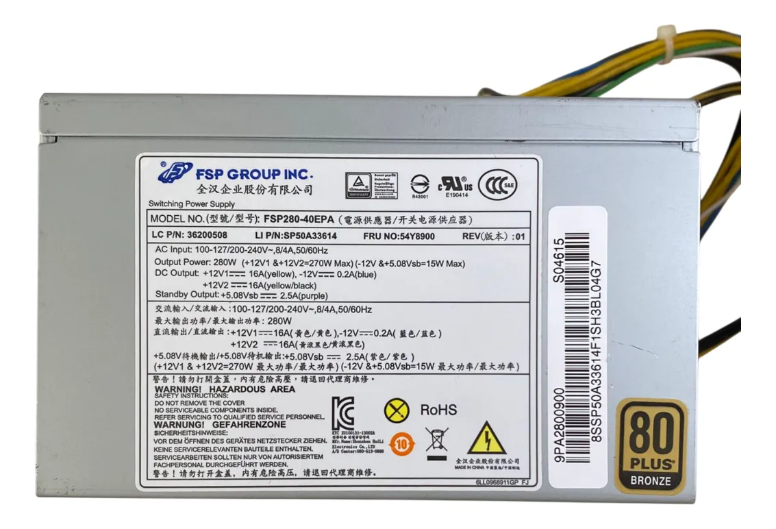 Fonte Lenovo 280W AC ATX 54Y8900 - Imagem 4