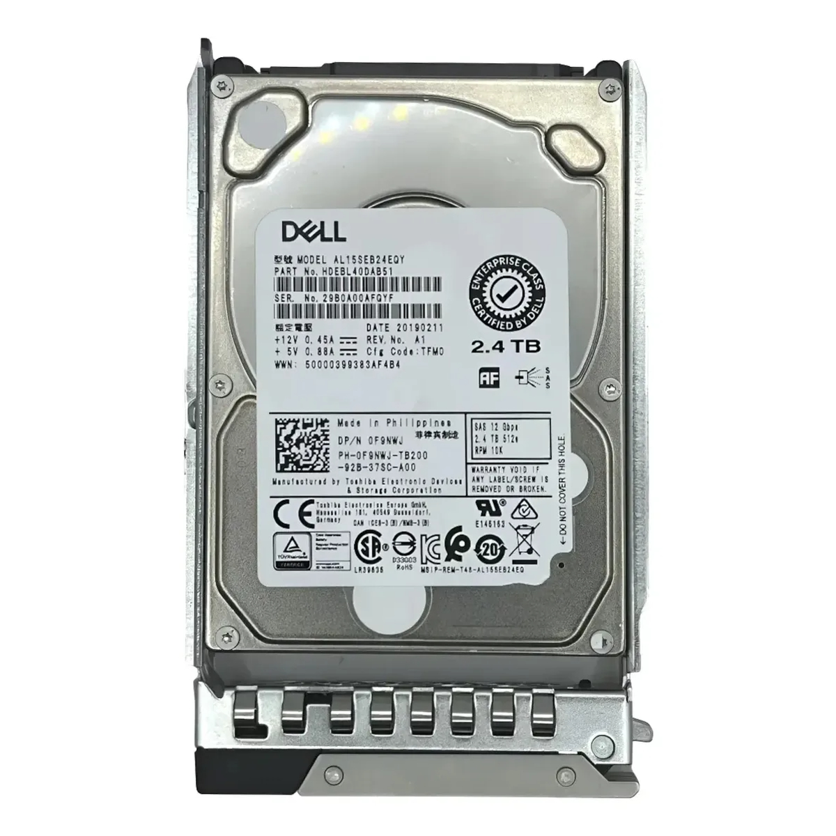 Hd Servidor Dell 2.4tb 10k 2,5 Sas 12gbps 0f9nwj F9nwj NOVO - Imagem 2