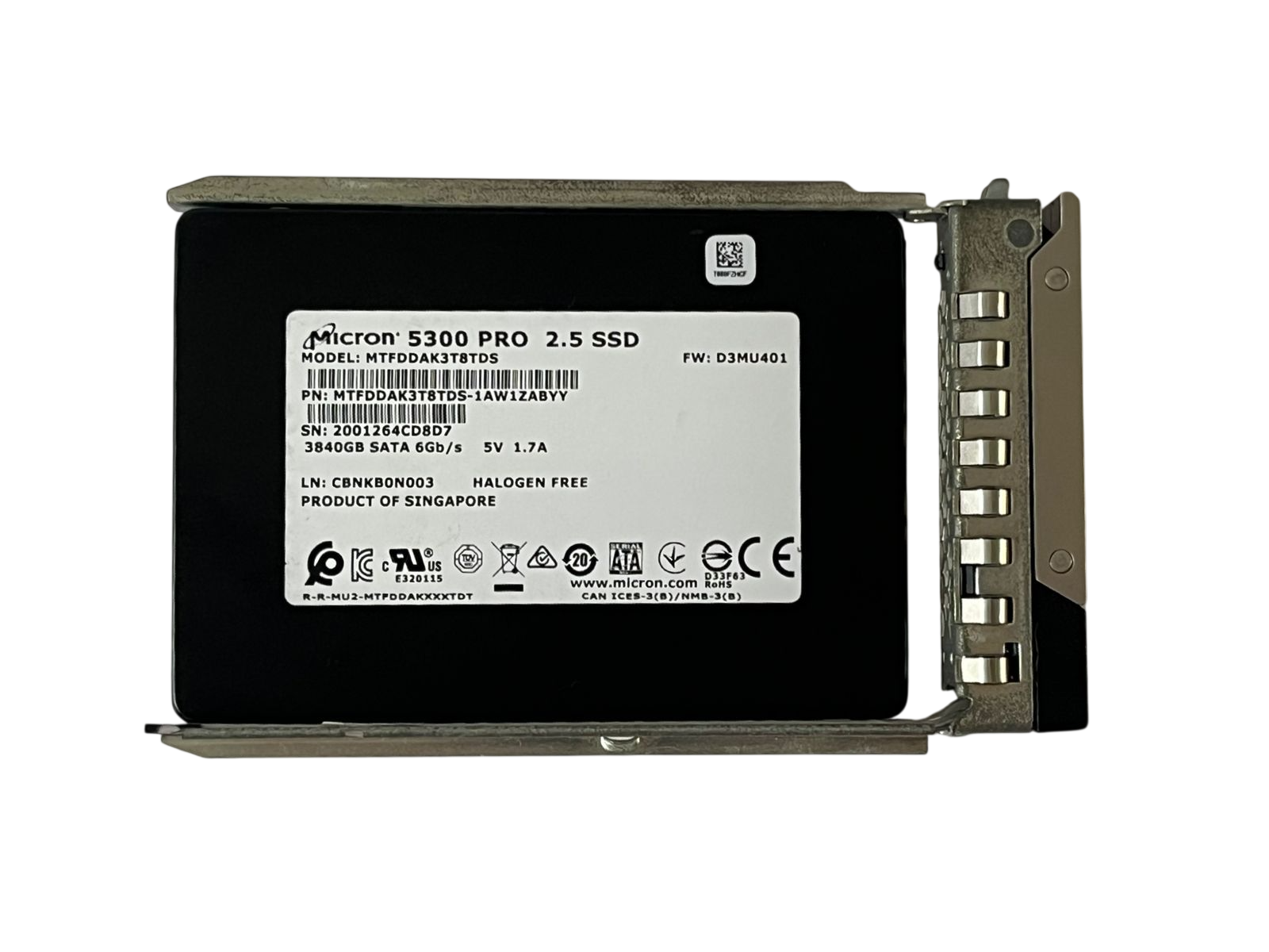 SSD Micron 5300 PRO 3.84TB 2,5 SATA 6GB MTFDDAK3T8TDS - Imagem 3