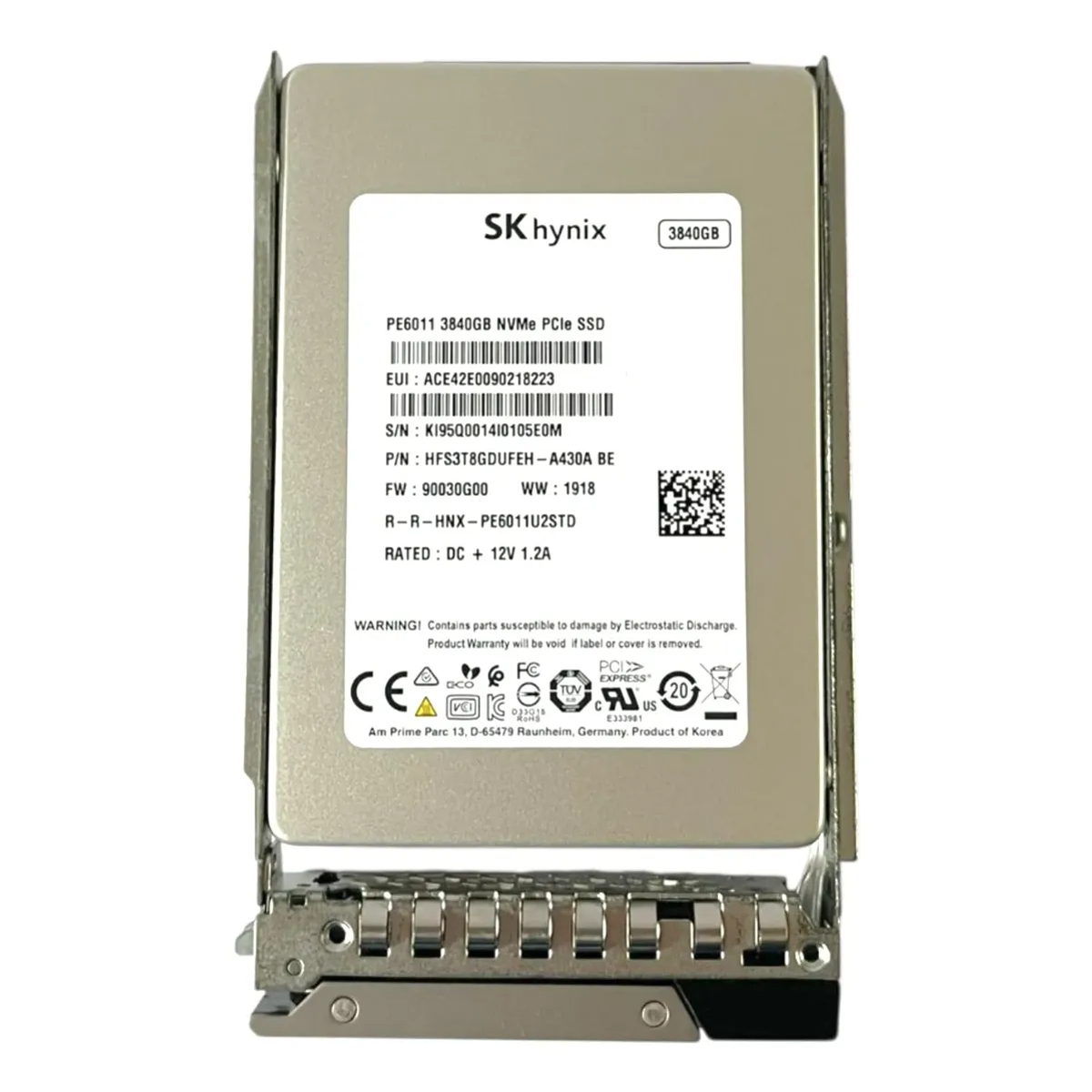 SSD Skhynix PE6011 3.84TB 2,5 U.2 PCIe 3.0 NVMe HFS3T8GDUFEH NOVO - Imagem 2