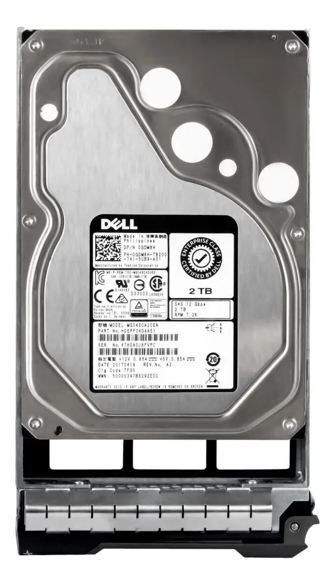 HD DELL 2TB 7.2K 3,5 SAS 12GB 0GDM8H GDM8H - Imagem 2