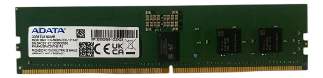 Memória ADATA 16GB 1RX8 DDR5-5600 RDIMM AI4V56WCSV1-B1AS - Imagem 3