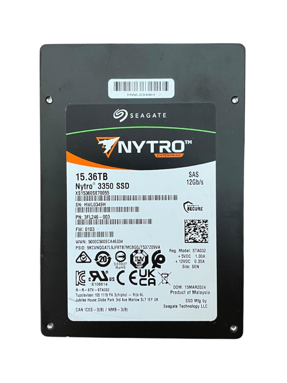 SSD Seagate Nytro 15.36TB 2,5 SAS 12GB XS15360SE70045 XS15360SE70055 NOVO - Imagem 2