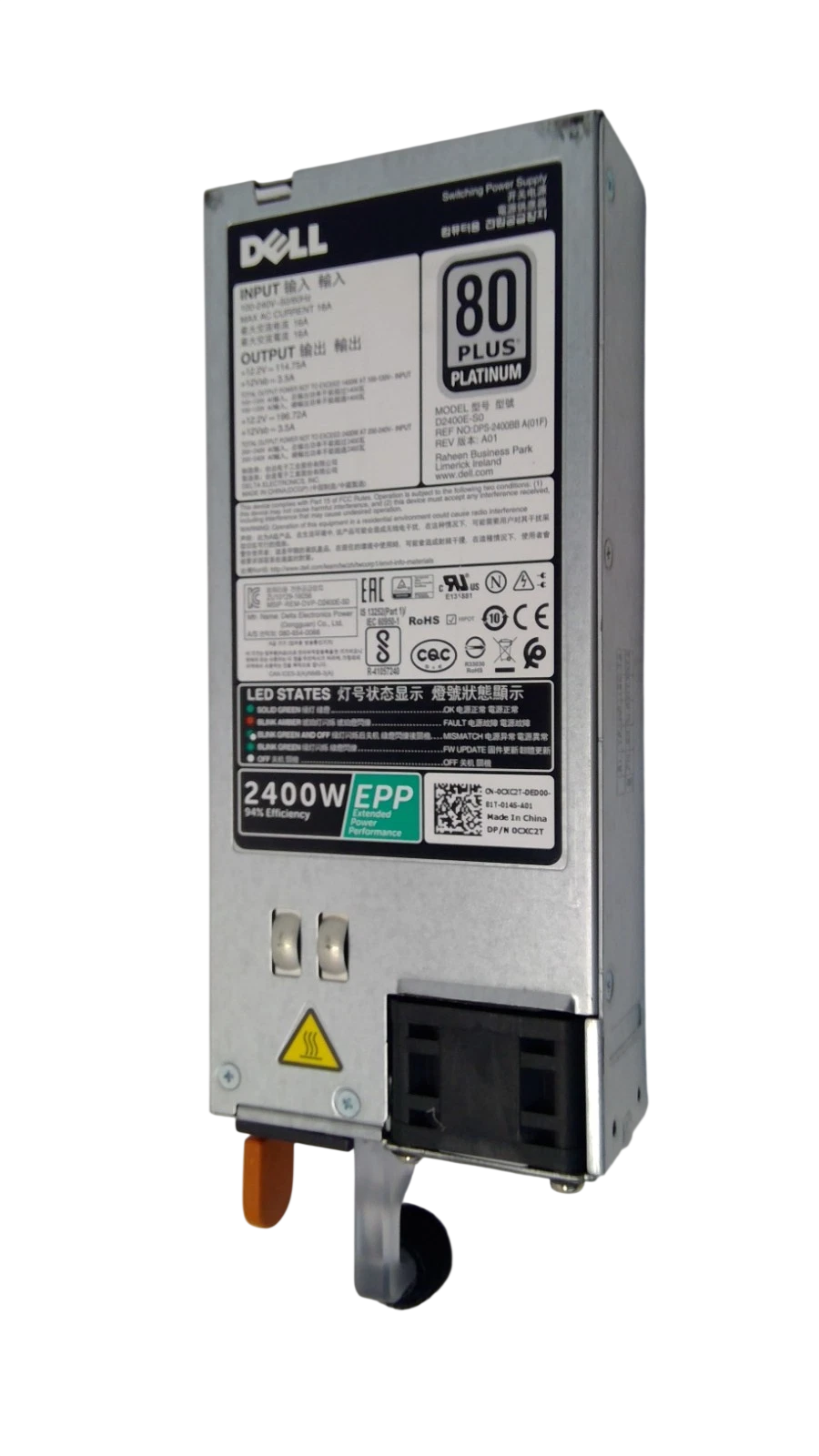 Fonte DELL 2400W C6400 R740 R740XD R940 0J1CC3 J1CC3 - Imagem 2