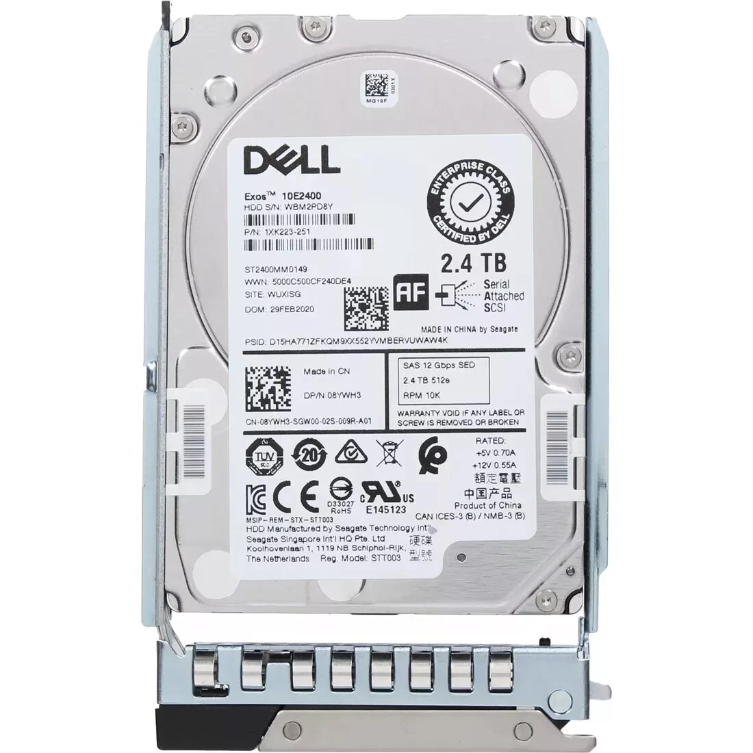 HD Dell 2.4TB 10K 2,5 SAS 12GBPs 08YWH3 8YWH3 NOVO - Imagem 2