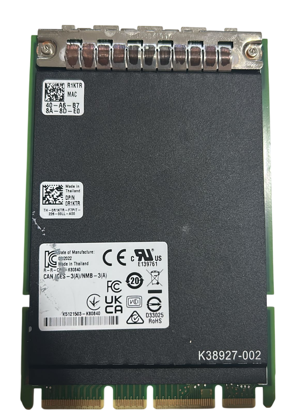 Placa de Rede DELL E810-XXVDA4 10/25GbE OCP 3.0 SFP 4-Port 0R1KTR R1KTR - Imagem 3