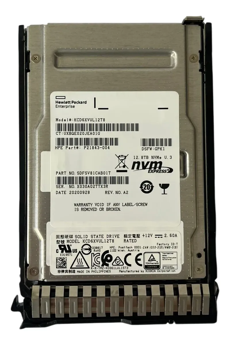 SSD Kioxia CD6 12.8TB 2,5 U.2 PCIe 4.0 NVMe KCD6XVUL12T8 NOVO - Imagem 2