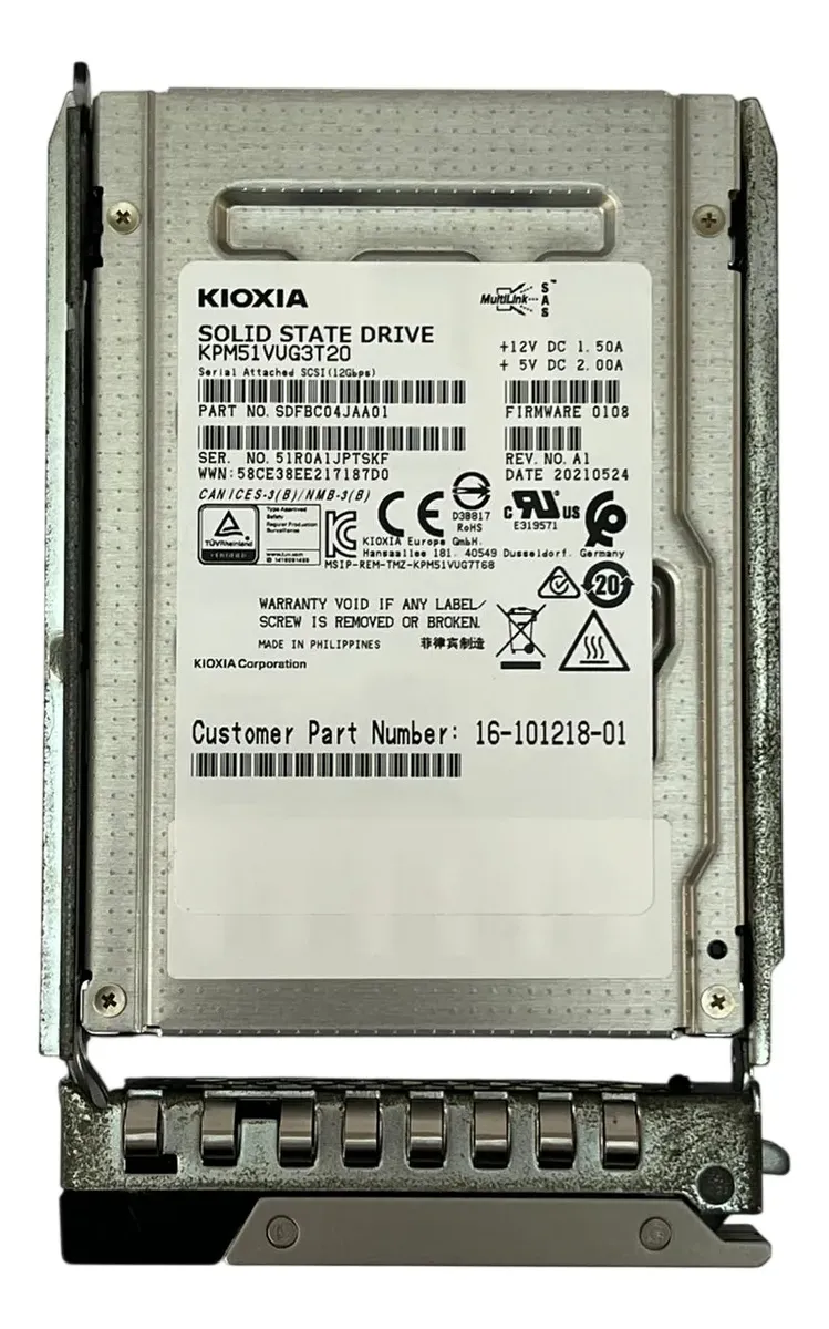 SSD Kioxia PM5-V 3.2TB 2,5 SAS 12GB KPM51VUG3T20 NOVO - Imagem 3