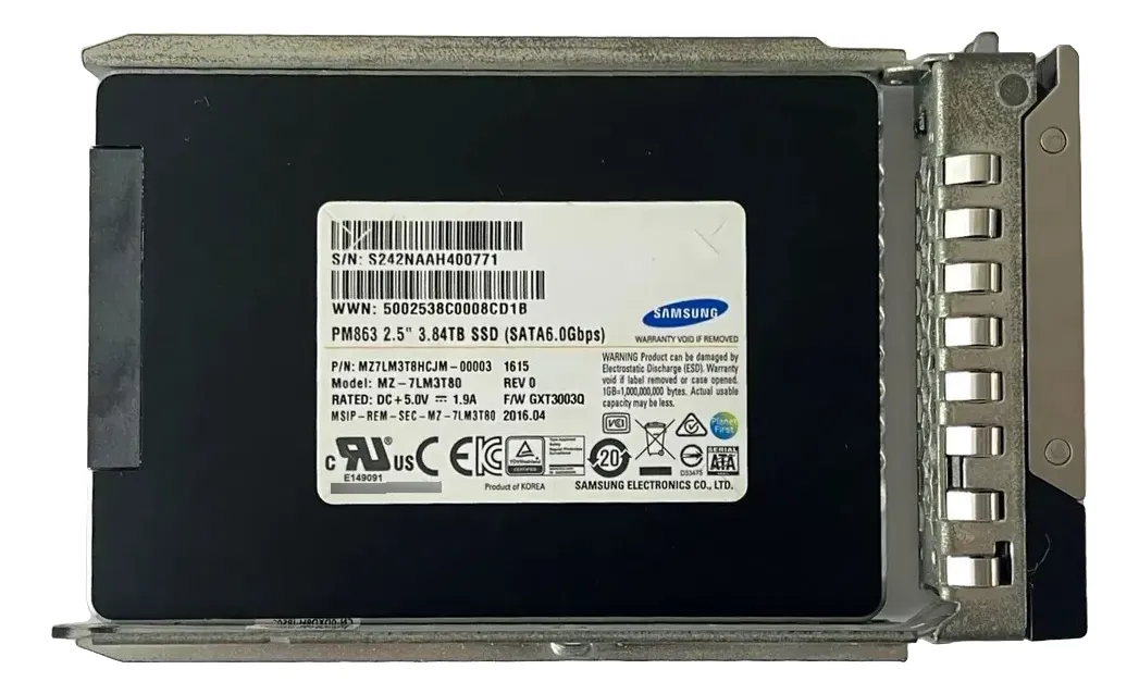 SSD Samsung PM863 3.84TB 2,5 SATA 6GBPs MZ-7LM3T80 MZ7LM3T8HCJM - Imagem 3