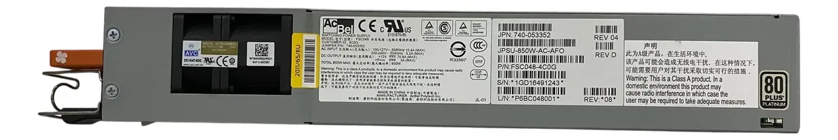 Fonte Switch Juniper 850W EX3400 JPSU-850W-AC-AFO 740-053352 - Imagem 2