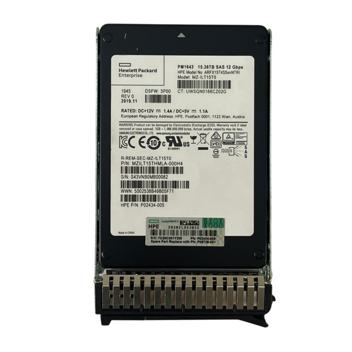 SSD Storage IBM 15.36TB 2,5 SAS 12GBPS MZILT15THMLA 01LU850 - Imagem 2