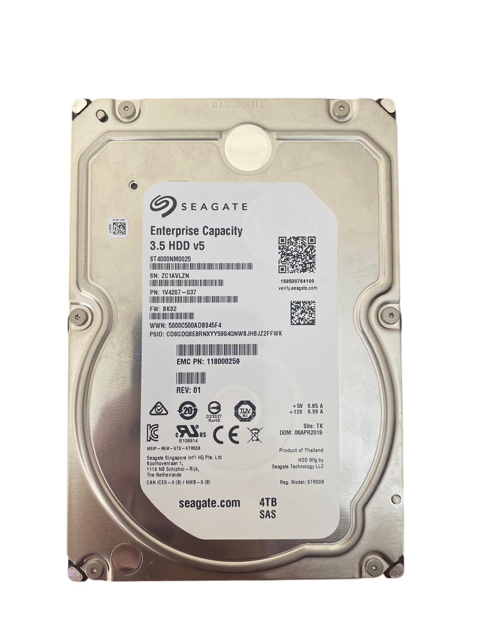 HD Seagate Exos 4TB 7E8 3,5 SAS 12Gbps ST4000NM0025 NOVO - Imagem 2