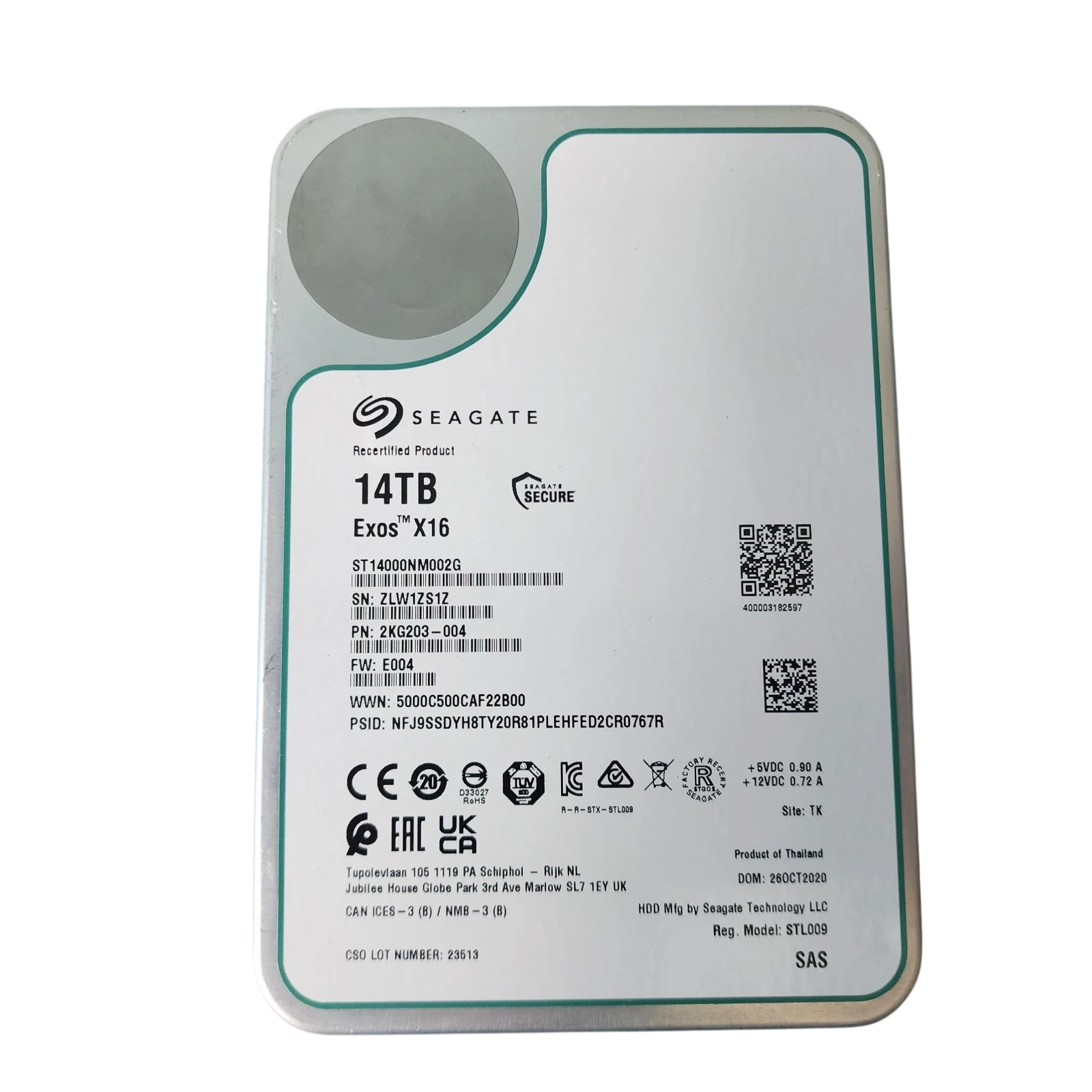 HD Seagate Exos X16 14TB SAS 12GB 3,5 ST14000NM002G NOVO - Imagem 2