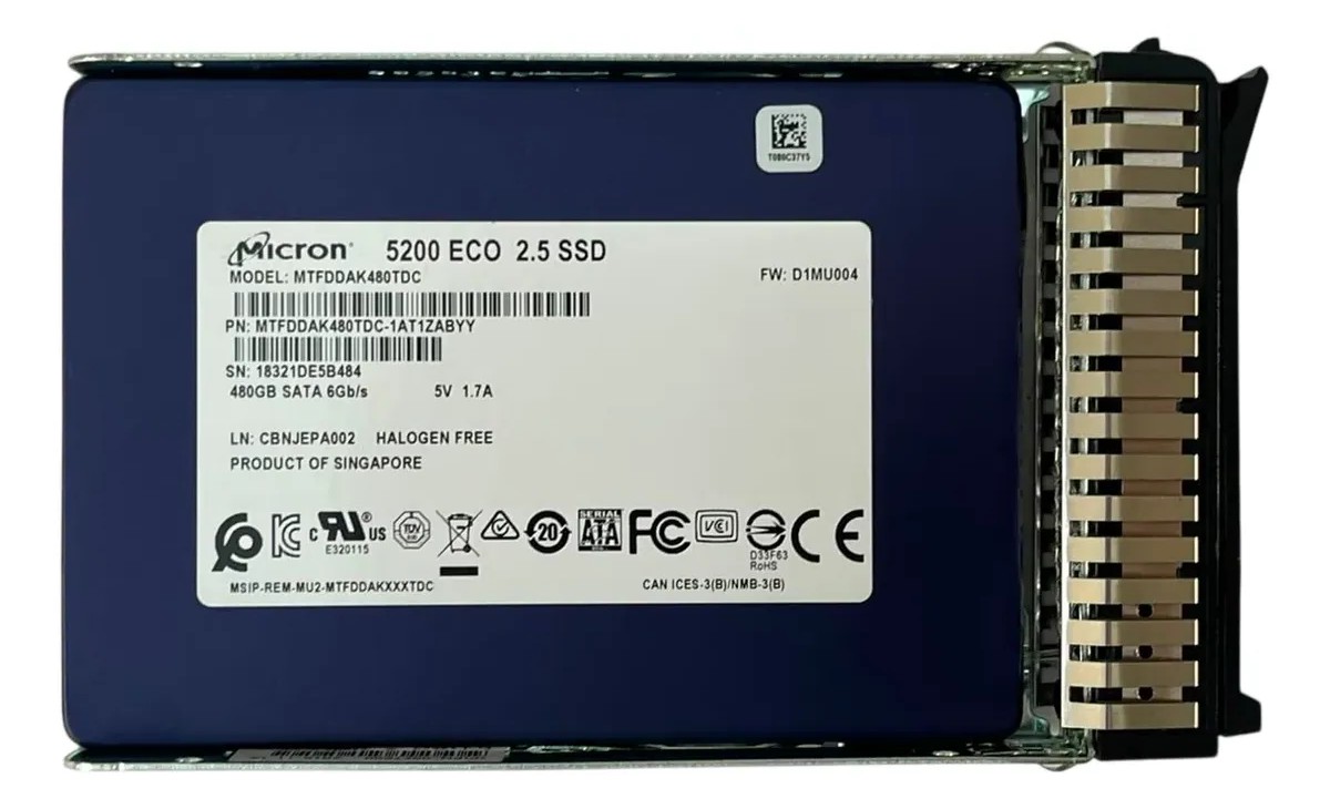 SSD Servidor LENOVO 480GB 2,5 SATA 6GB Sr630 Sr650 V2 V3 V4 - Imagem 2