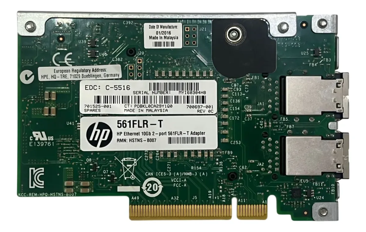Placa de Rede HP 561FLR-T 10GB RJ45 2-Port LOM 700699-B21 701525-001 - Imagem 5