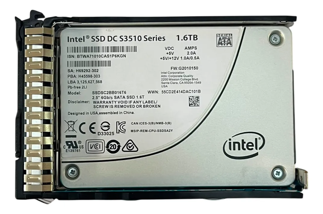 SSD Servidor HP 1.6TB 2,5 SATA 6GB Dl360 Dl380 Dl560 G8 G9 G10 - Imagem 2