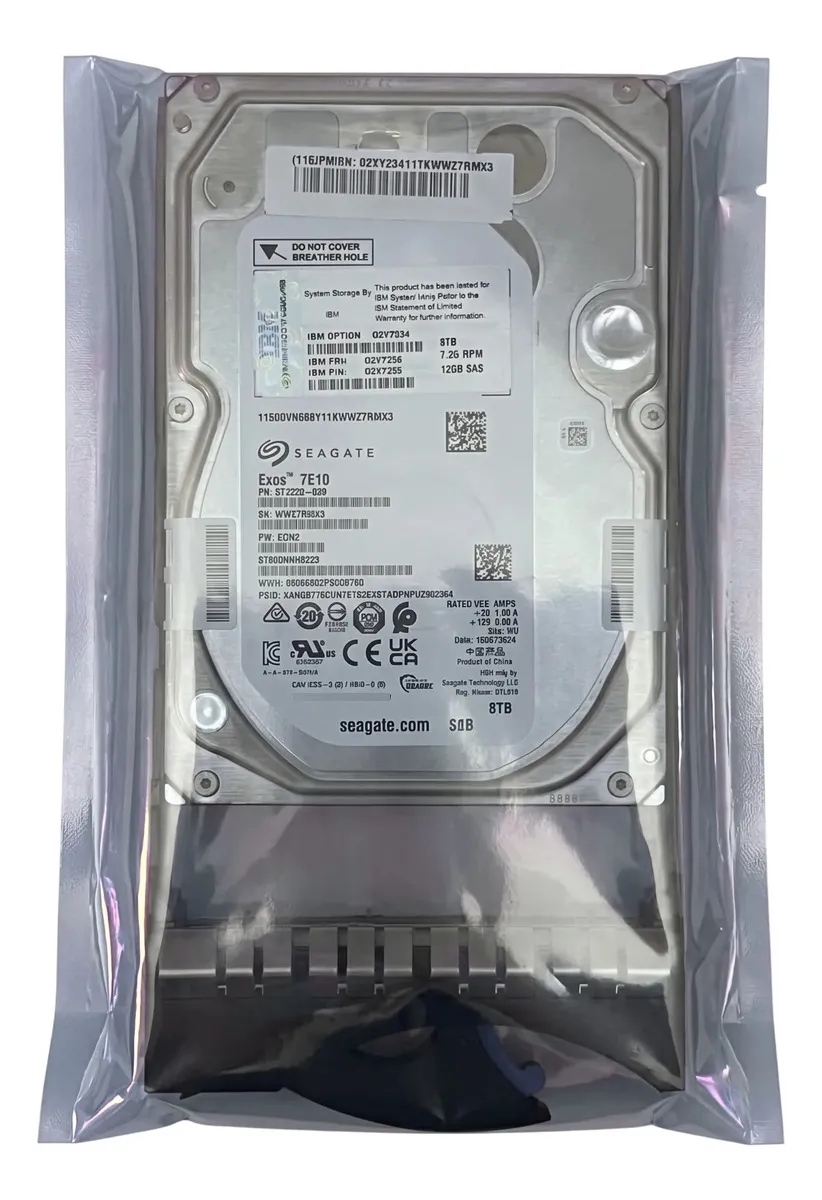 HD Seagate IBM Exos 8TB 7.2K 3,5 SAS 12GBPs ST8000NM022B 02XY234 - Imagem 4